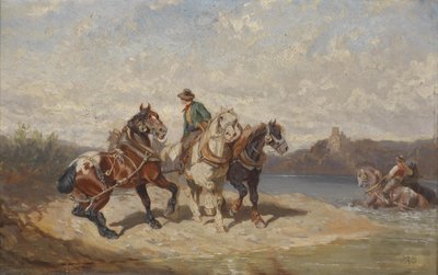 Caballos de tiro en el Danubio de Alexander von Bensa